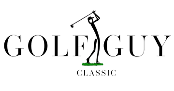 Logo of 'Golf Guy Classic' with a silhouette of a golfer holding a club on a white background.