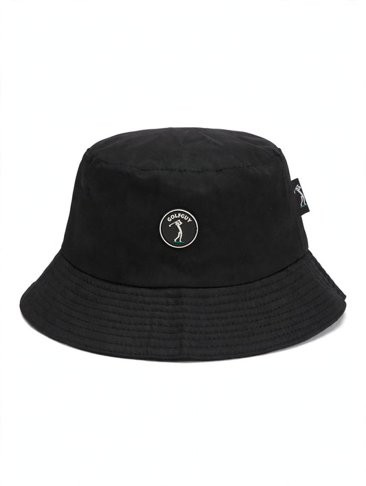 Golf Guy Patch Bucket Hat Black front