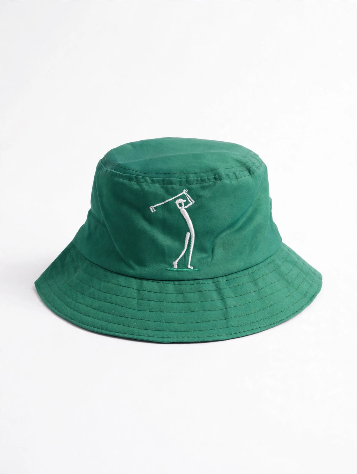 Golf Guy Stick Man Bucket Hat Green top