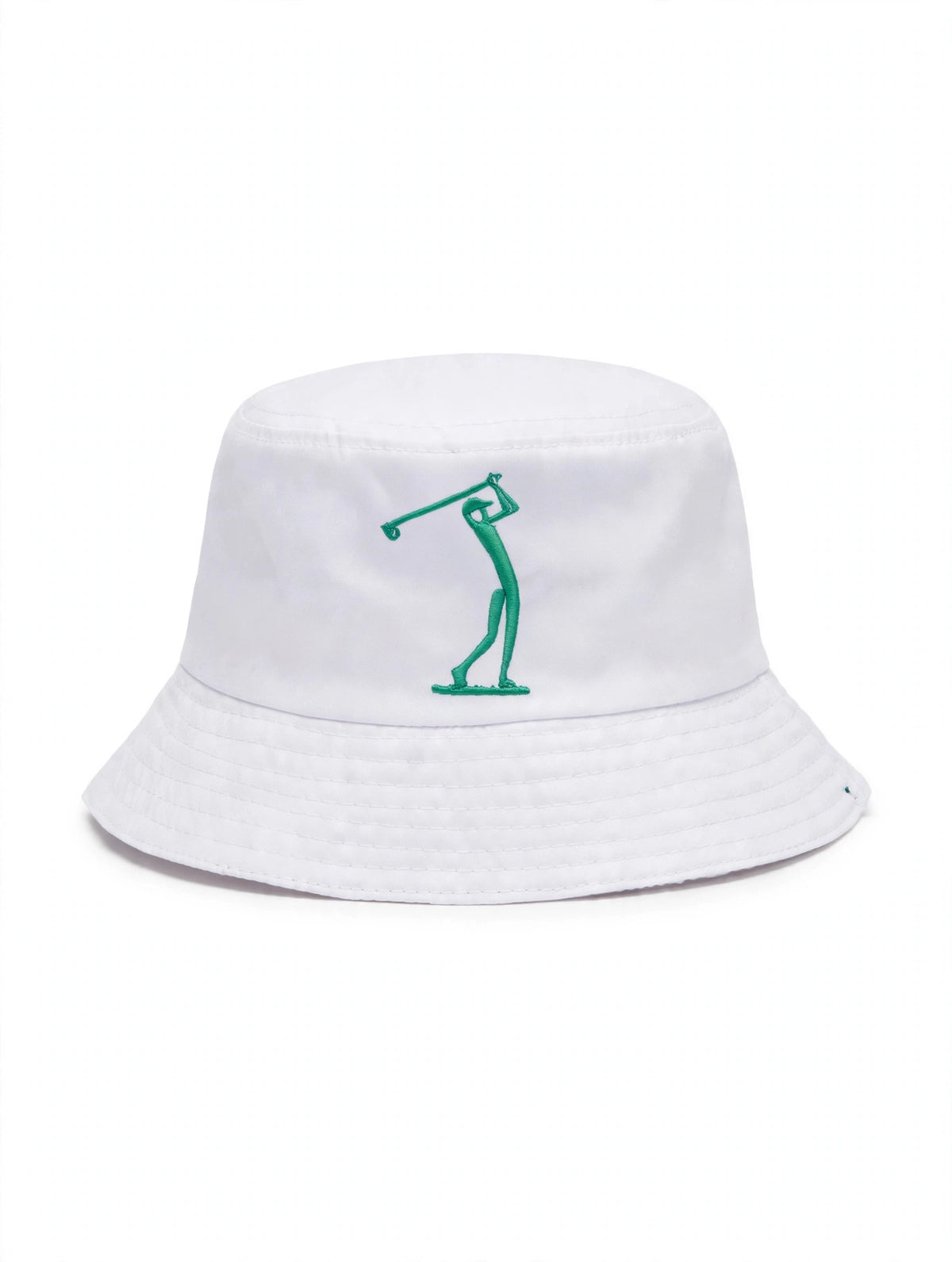 Golf Guy Stick Man Bucket Hat White top