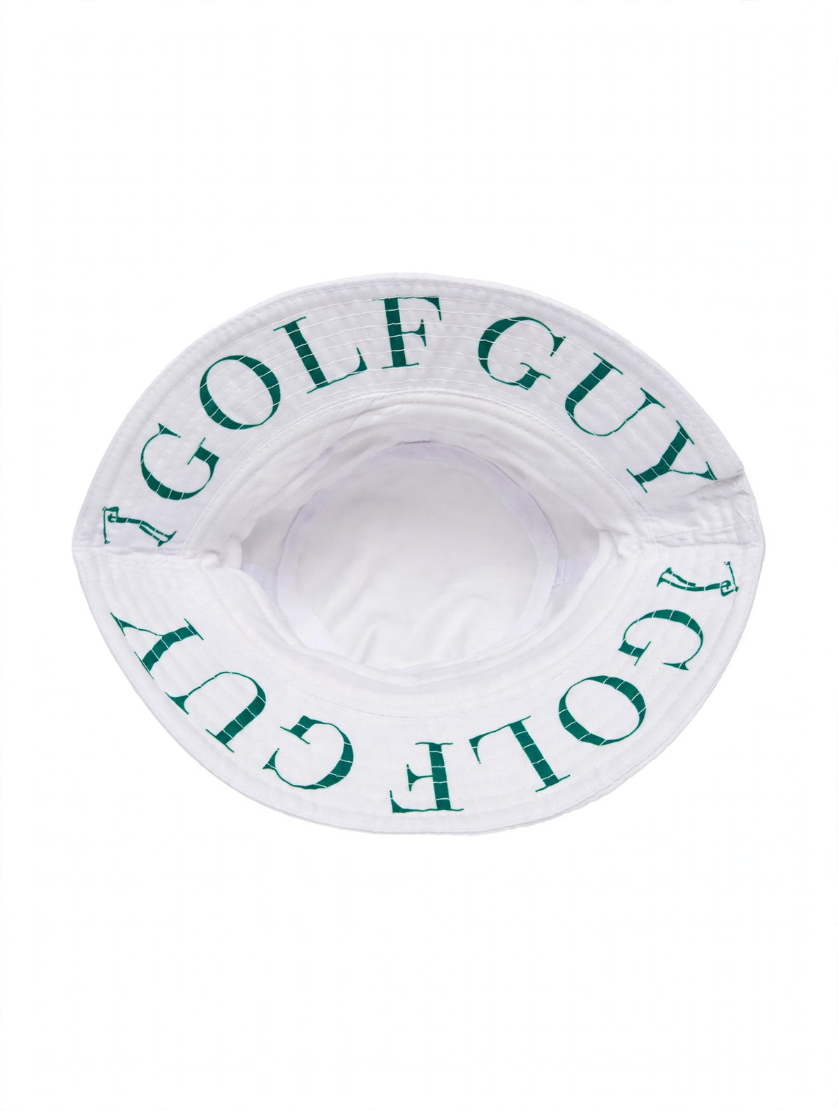 Golf Guy Stick Man Bucket Hat White underbrim