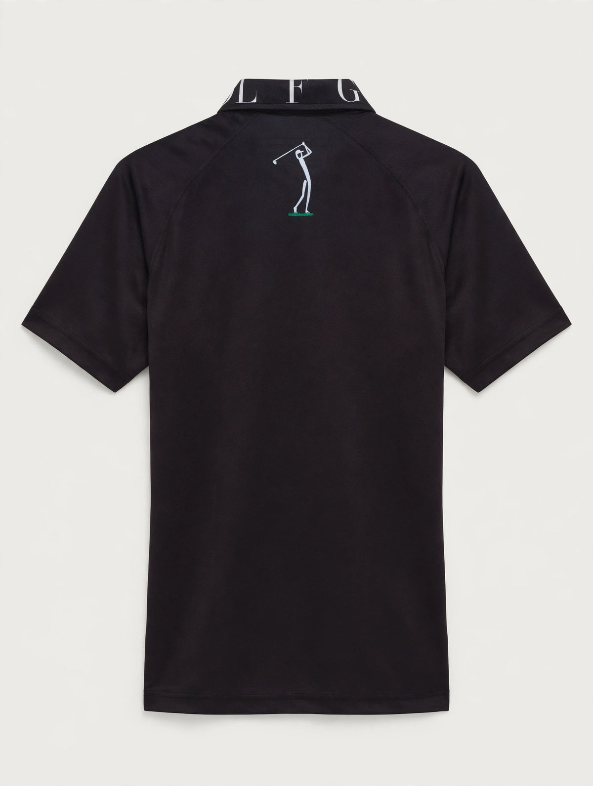 Golf Guy Women's Polo - Black/White Collar, back