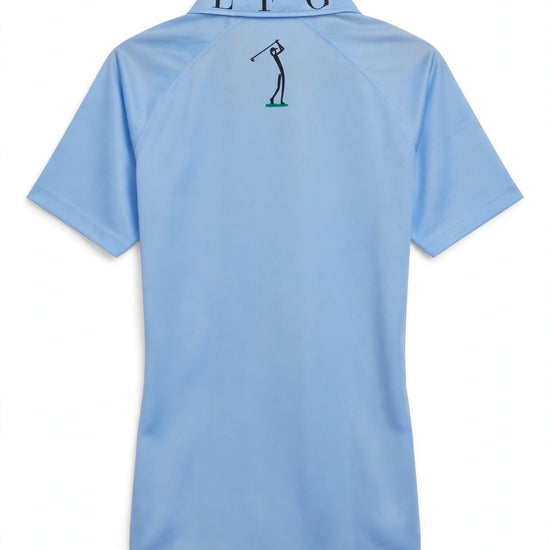 Golf Guy Women's Polo - Carolina Blue, back