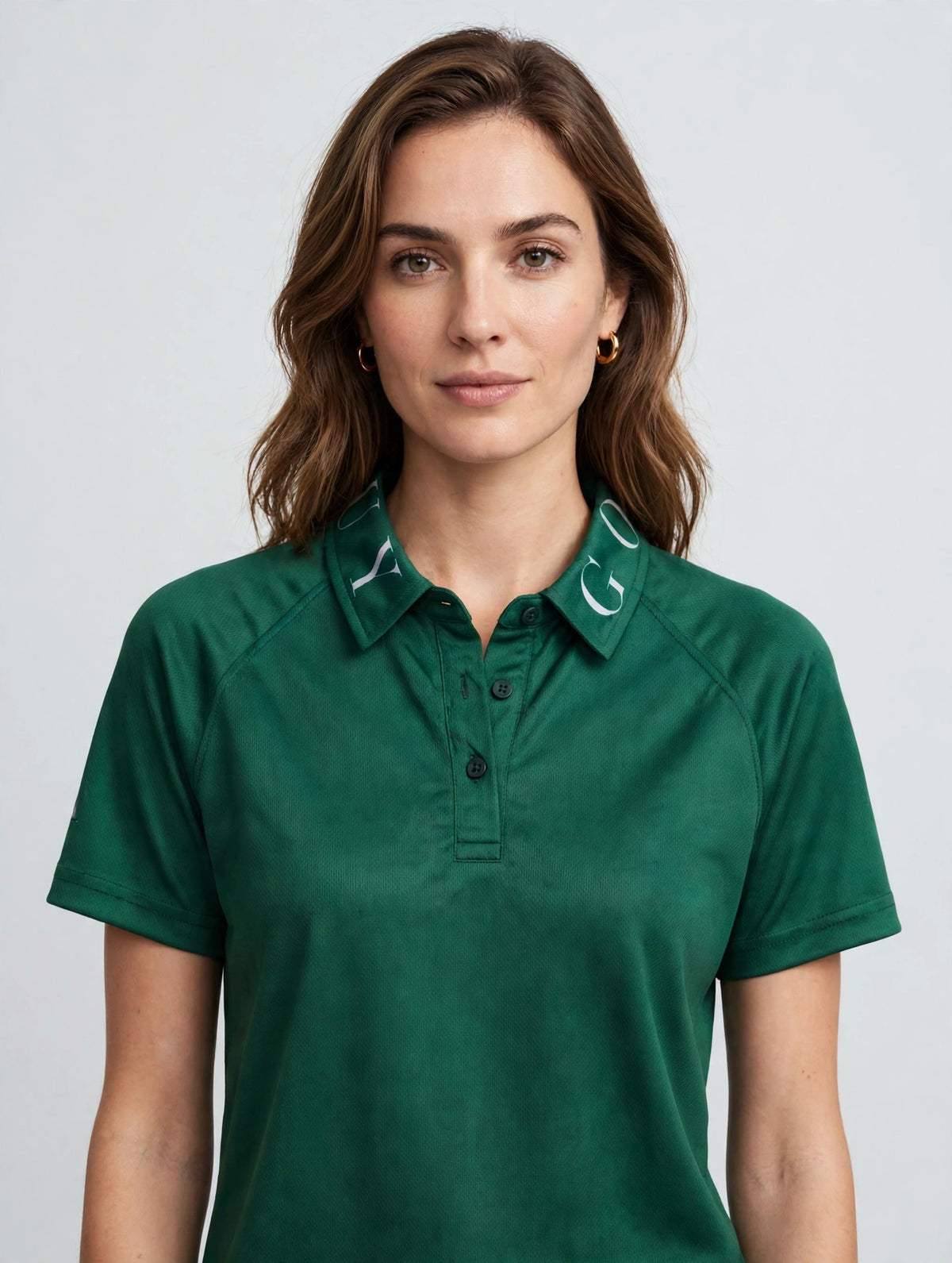 Golf Guy Women's Polo - Green, on model