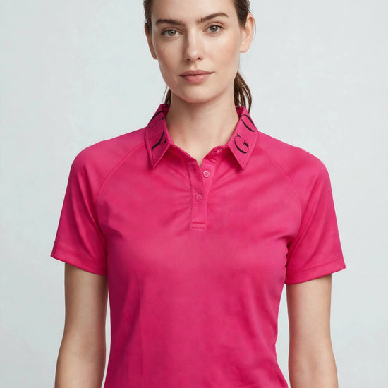 Golf Guy Women's Polo - Hot Pink, on model