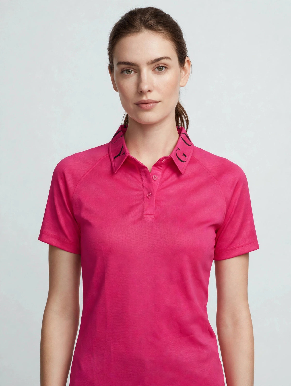 Golf Guy Women's Polo - Hot Pink, on model