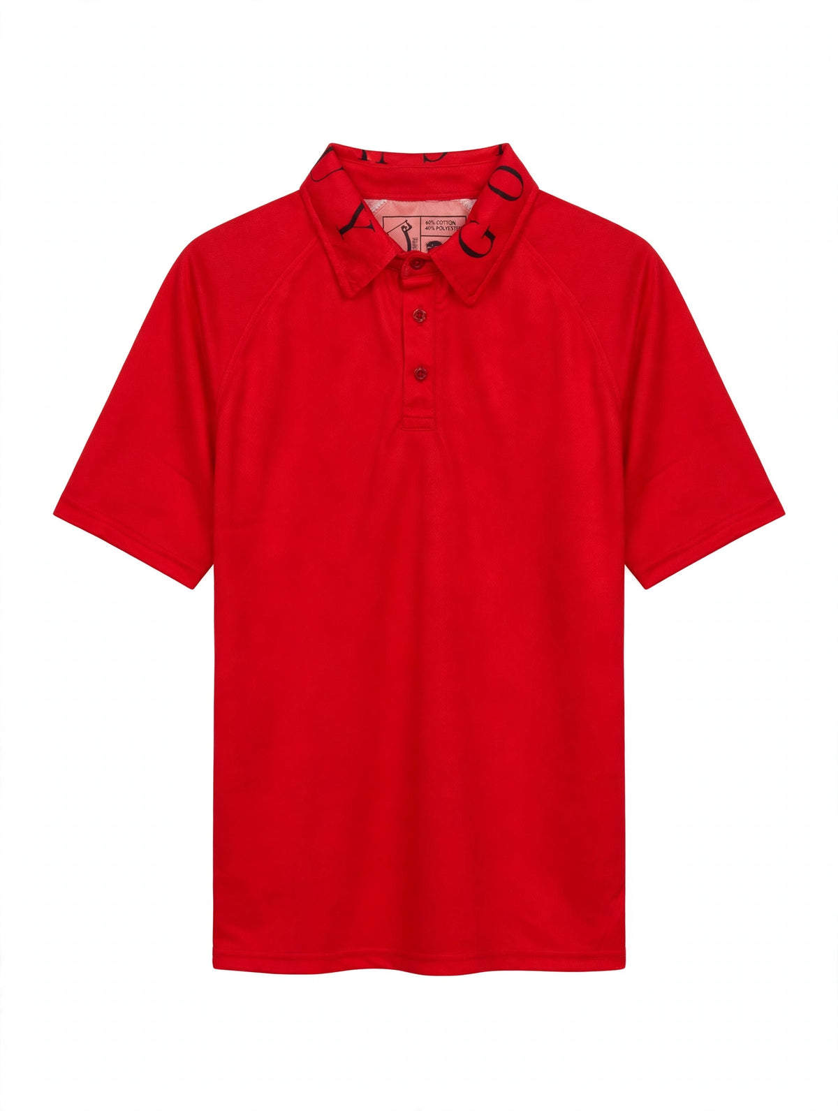 Golf Guy Women's Polo - Red/Black Letters, front