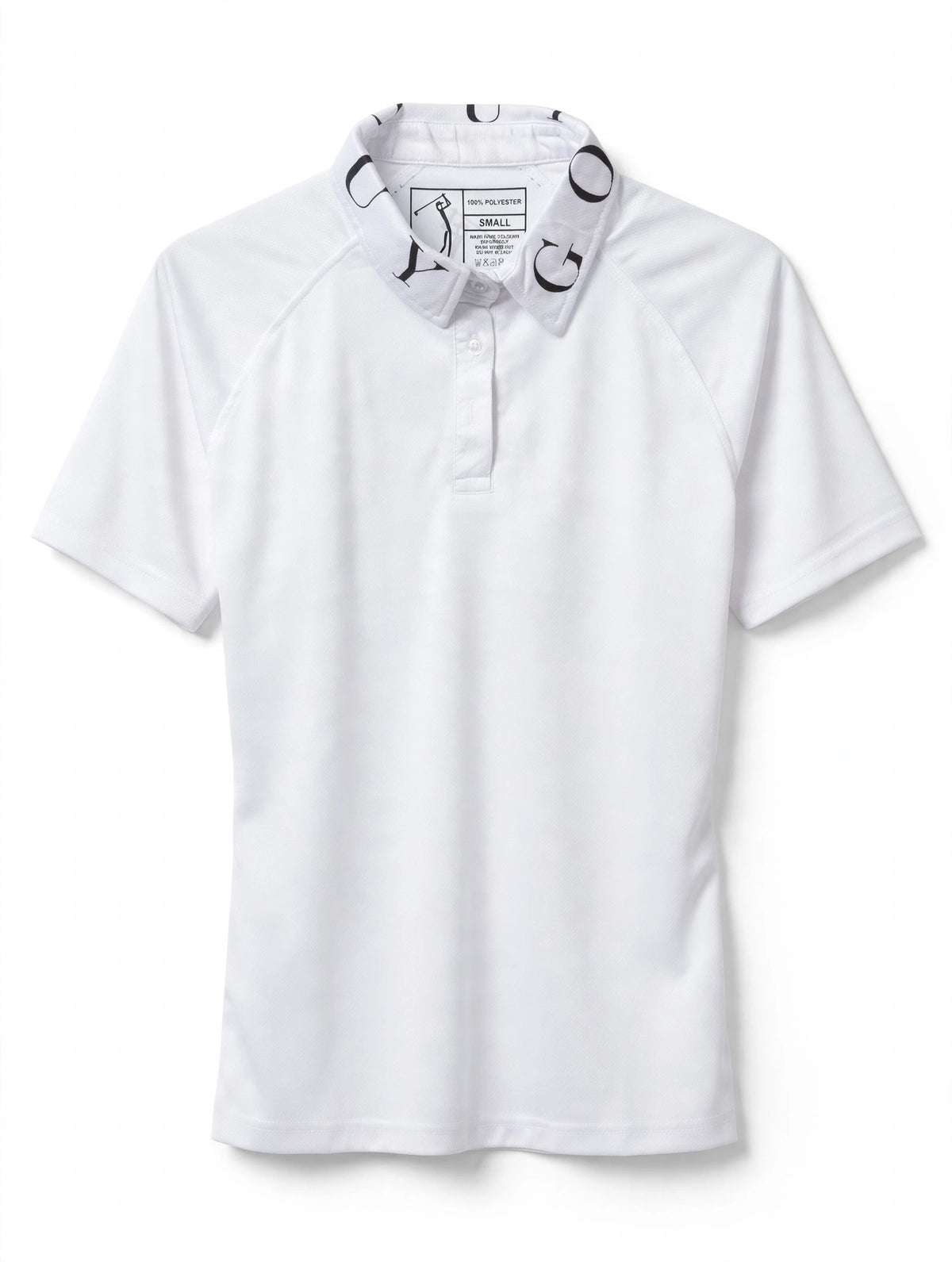 Golf Guy Women's Polo - White/Black Collar, front